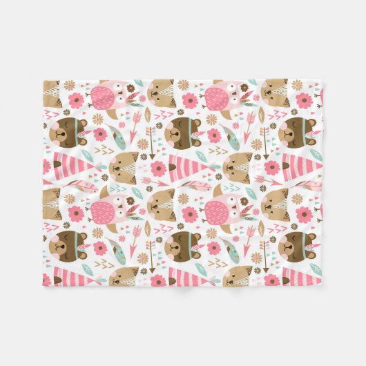 Teddy Teepee Fleece Deken (Voorkant (Horizontaal))