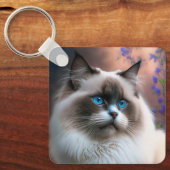 Teddy the Ragdoll Cat Sleutelhanger (Voorkant)