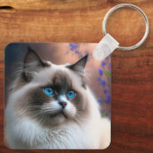 Teddy the Ragdoll Cat Sleutelhanger (Achterkant)