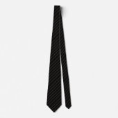 Teddy Tie | Midnight Black Pinstripe Luxe Stropdas (Voorkant)