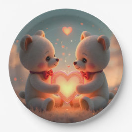 Teddy Time Together – Teddybeer Kunst Papier Papieren Bordje