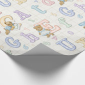 Teddy Tots Pastel Alphabet Cadeaupapier (Hoek)