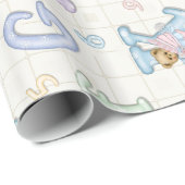 Teddy Tots Pastel Alphabet Cadeaupapier (Rol Hoek)