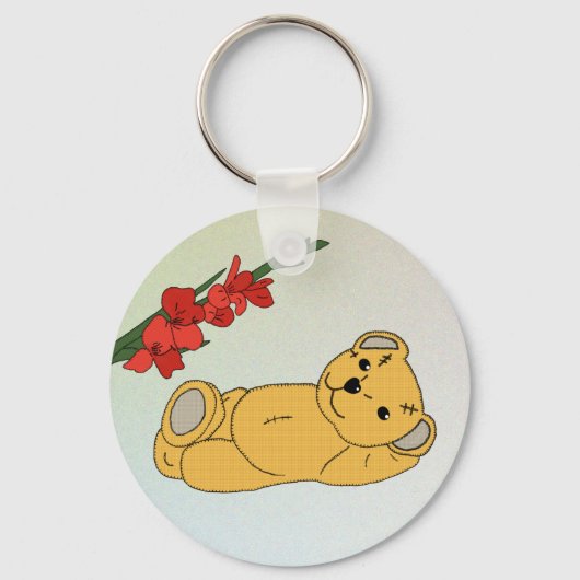 Teddy unter Blumen Sleutelhanger (Voorkant)