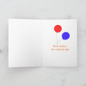 Teddy verjaardag leeftijd toevoegen kaart (Binnen)