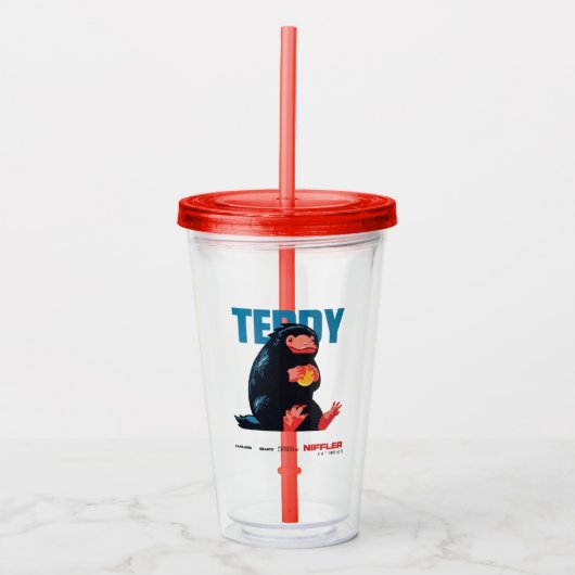 Teddy Vintage Graphic Acryl Drinkbeker (Voorkant)