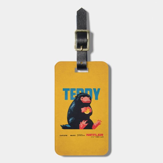 Teddy Vintage Graphic Bagagelabel (Voorkant verticaal)