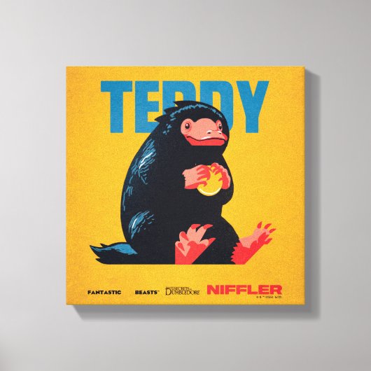 Teddy Vintage Graphic Canvas Afdruk (Voorkant)