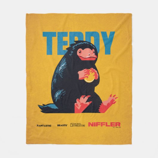 Teddy Vintage Graphic Fleece Deken (Voorkant)