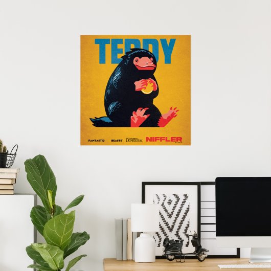 Teddy Vintage Graphic Poster (Thuiskantoor)