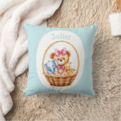 Teddy & vrienden in een mandje kussen (Deken)