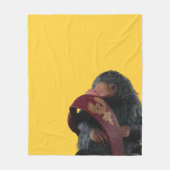 Teddy With Tie Graphic Fleece Deken (Voorkant)