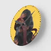 Teddy With Tie Graphic Ronde Klok (Hoek)