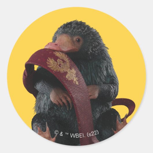 Teddy With Tie Graphic Ronde Sticker (Voorkant)