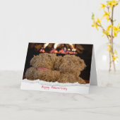 teddy wordt gevierd door fireplace kaart (Gele Bloem)