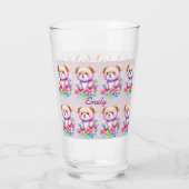 Teddybär Wasserfarben Pastell Glas (Achterkant)