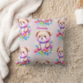 Teddybär Wasserfarben Pastell Kussen (Deken)