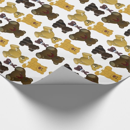 Teddybären Cadeaupapier (Hoek)