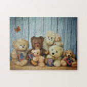 Teddybären mit Freunde Legpuzzel (Horizontaal)