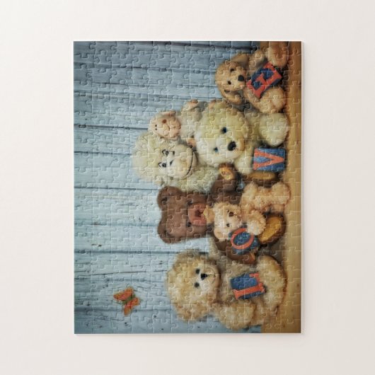 Teddybären mit Freunde Legpuzzel (Verticaal)