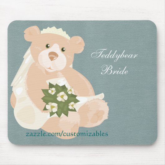 Teddybear Bride Mousepad Muismat (Voorkant)