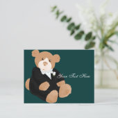 Teddybear Groom-Briefkaart Briefkaart (Staand voorkant)