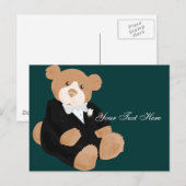 Teddybear Groom-Briefkaart Briefkaart (Voorkant / Achterkant)