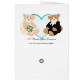 Teddybear Groom Kaart (Achterkant)