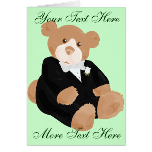Teddybear Groom Kaart