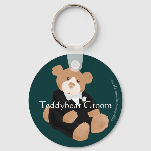 Teddybear Groom Sleutelhanger (Voorkant)