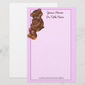 Teddybear Hug Stationery Briefpapier (Voorkant / Achterkant)