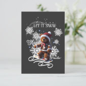 TeddyBear Snowboard/Shred/Flat Wenskaart Kaart (Staand voorkant)