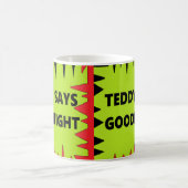 Teddybear Teddy zegt welterusten leuke gemengde kl Koffiemok (Center)