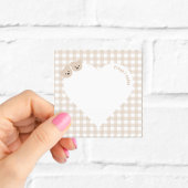 Teddybears Brown Gingham Heart Post-it® Notes