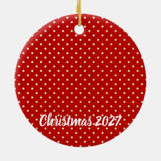 Teddybeer 1e kerst keramisch ornament (Achterkant)