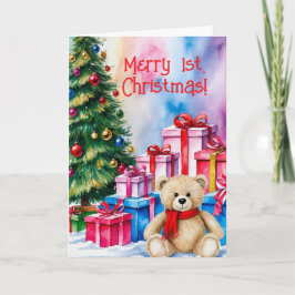 TEDDYBEER 1E. KERSTMIS KAART