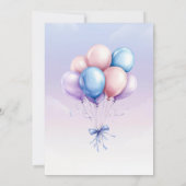 Teddybeer 1e verjaardag kleurrijke ballonnen kaart (Achterkant)