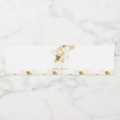 Teddybeer 1e Verjaardag Water Fles Label Waterfles Etiket (Enkel label)