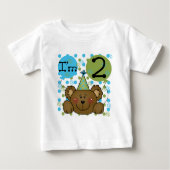 Teddybeer 2e verjaardag Tshirts en geschenken (Voorkant)