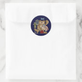 Teddybeer 4 juli ronde sticker (Tas)
