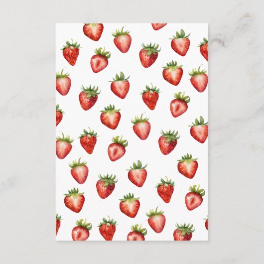 Teddybeer Aardbei Pannenkoek Brunch Luier Raffle Informatiekaartje (Achterkant)