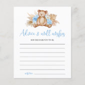 Teddybeer Advieskaart (Voorkant)