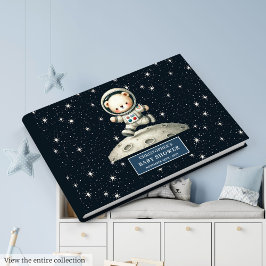 Teddybeer Astronaut Boy Baby shower Gastenboek