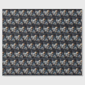 Teddybeer astronaut cadeaupapier (Vlak)