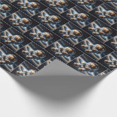 Teddybeer astronaut cadeaupapier (Hoek)