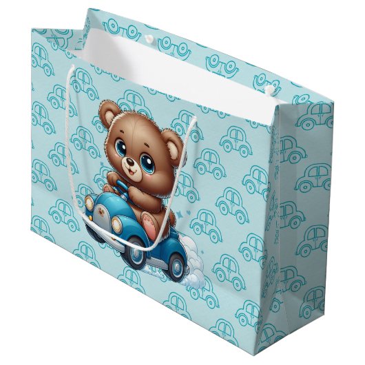 Teddybeer Auto's Groot Cadeauzakje (Voorkant Gekanteld)