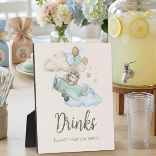 Teddybeer Aviator Drankstation Bord Fotoplaat