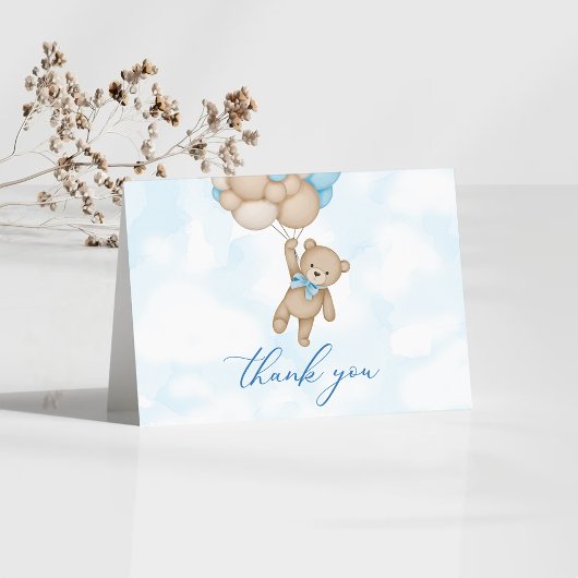 Teddybeer Baby Bedankkaart