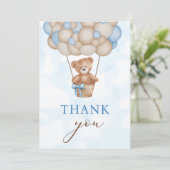 Teddybeer Baby Bedankkaart (Staand voorkant)