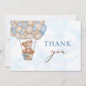 Teddybeer Baby Bedankkaart (Voorkant)